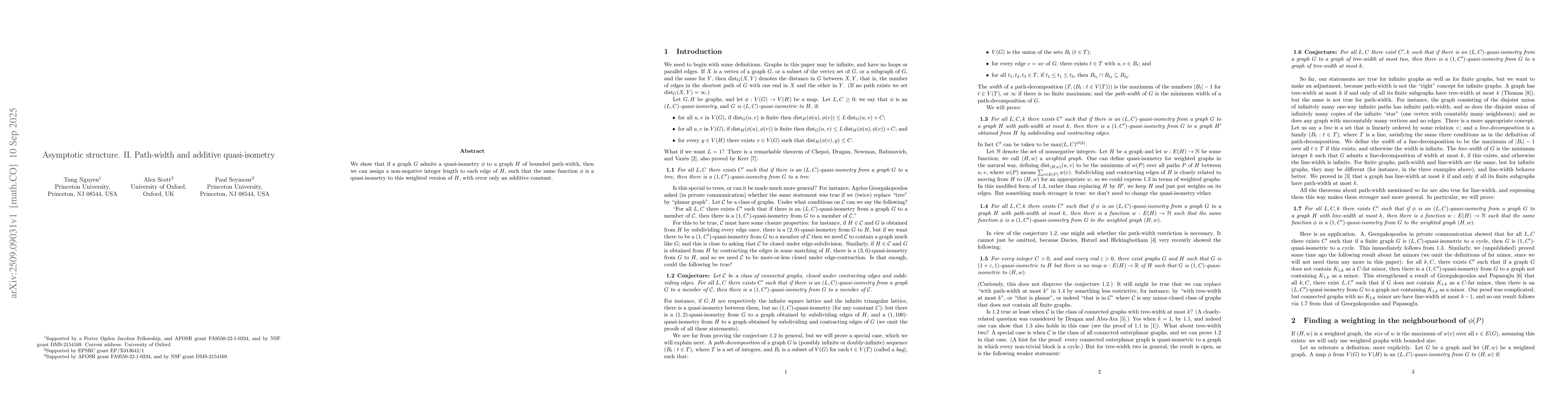 Thumbnail for Asymptotic structure. II. Path-width and additive quasi-isometry