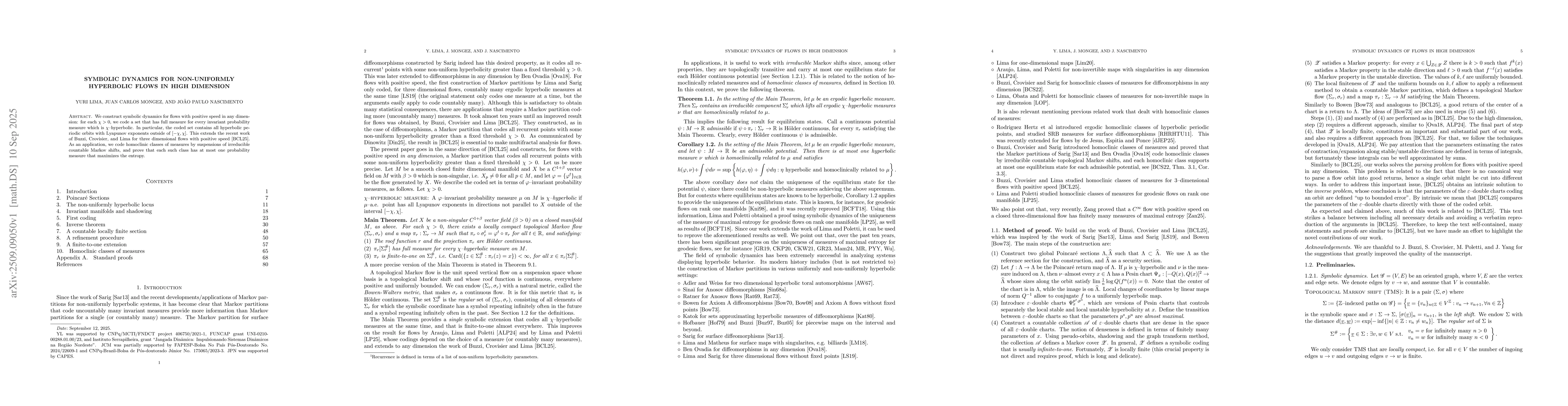 Thumbnail for Symbolic dynamics for non-uniformly hyperbolic flows in high dimension
