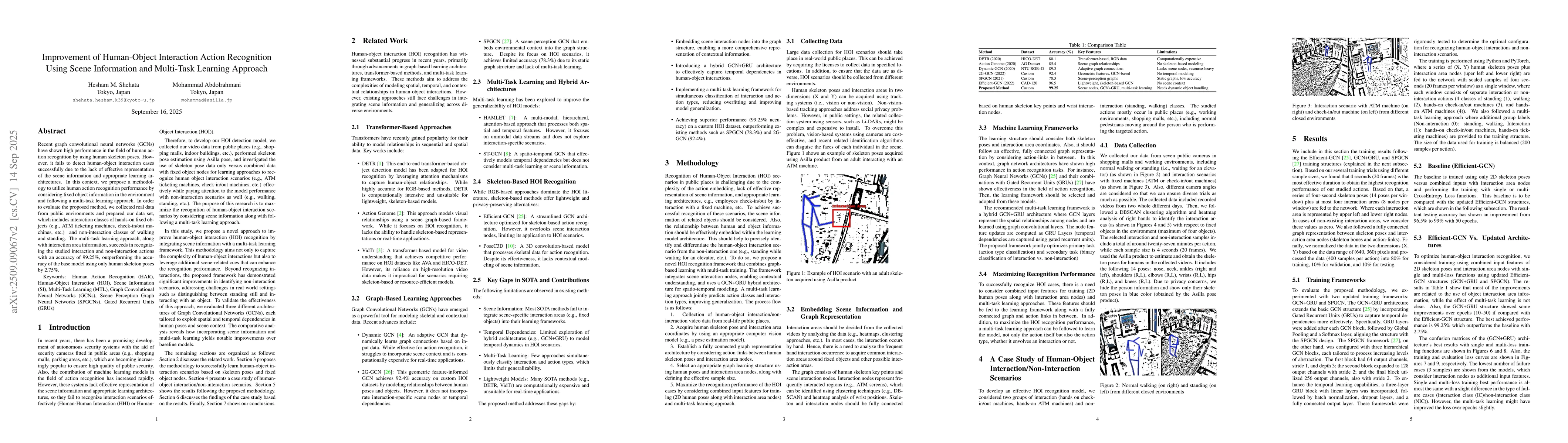 Thumbnail for Improvement of Human-Object Interaction Action Recognition Using Scene
  Information and Multi-Task Learning Approach