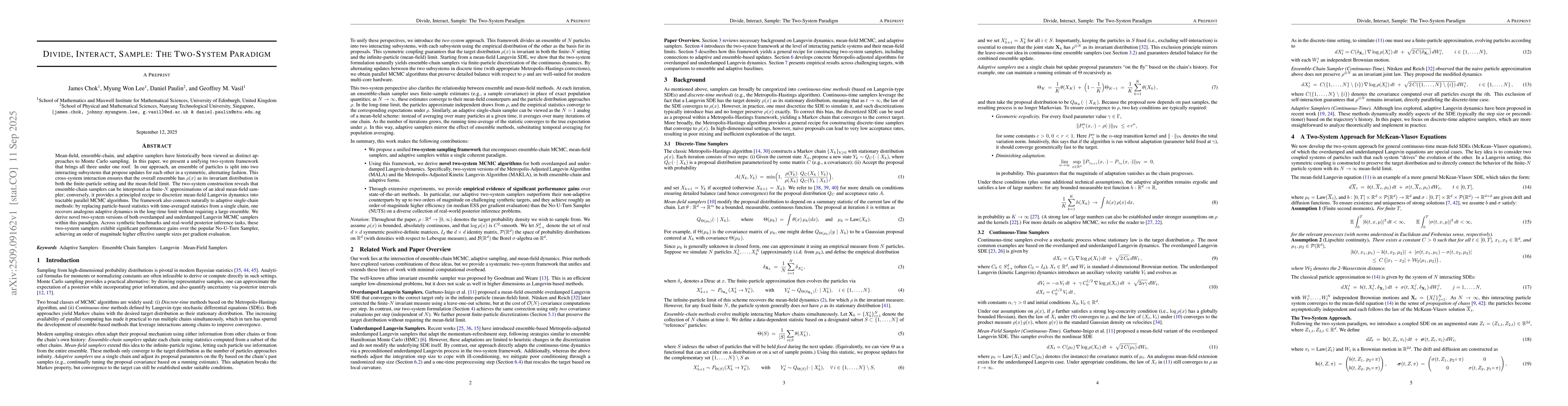 Thumbnail for Divide, Interact, Sample: The Two-System Paradigm