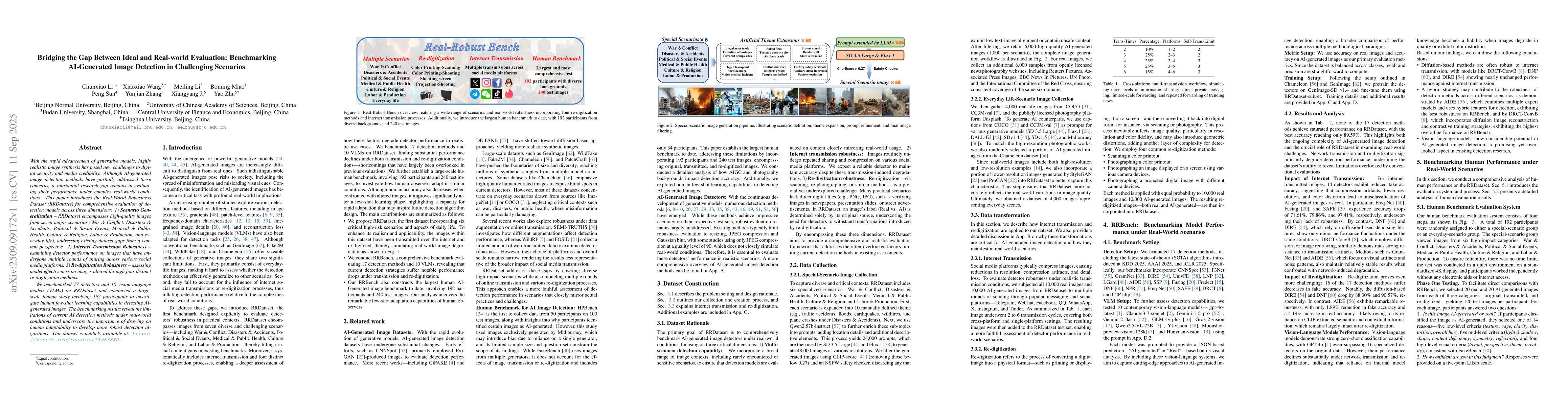 Thumbnail for Bridging the Gap Between Ideal and Real-world Evaluation: Benchmarking
  AI-Generated Image Detection in Challenging Scenarios
