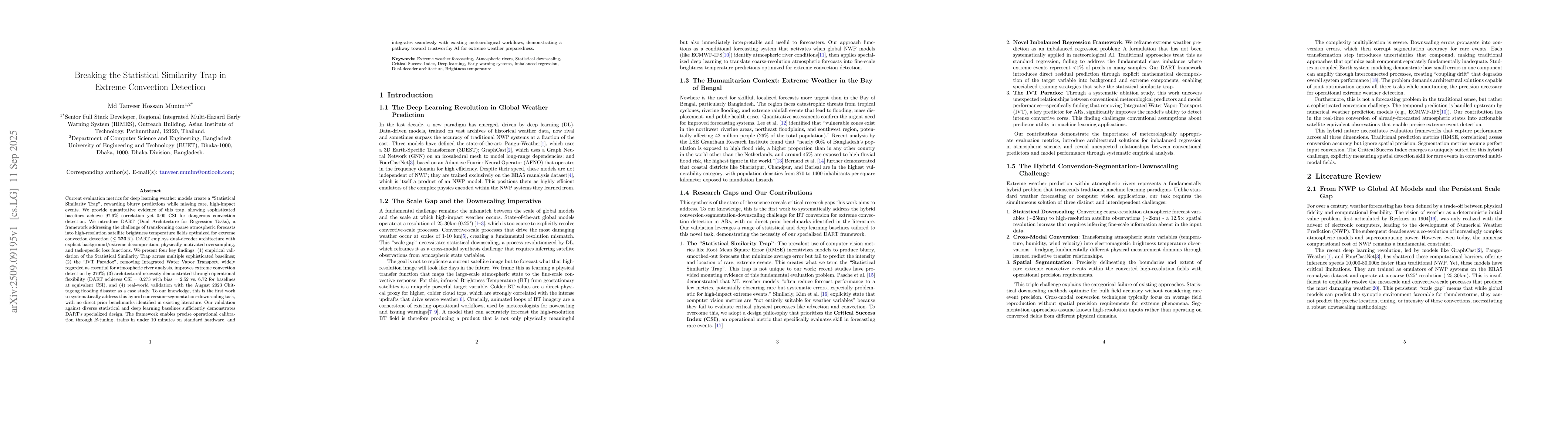 Thumbnail for Breaking the Statistical Similarity Trap in Extreme Convection Detection