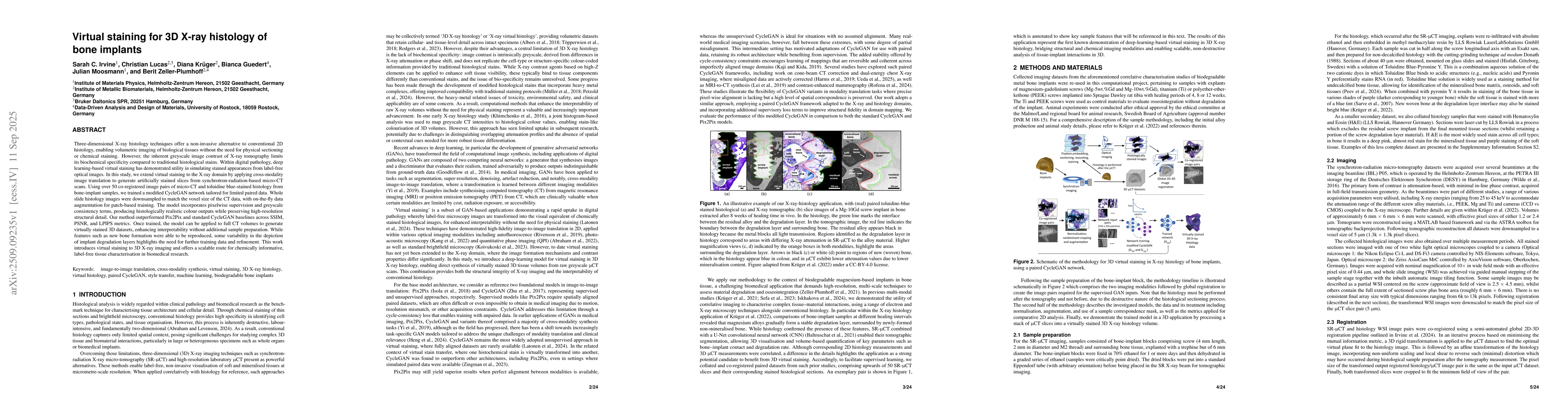 Thumbnail for Virtual staining for 3D X-ray histology of bone implants