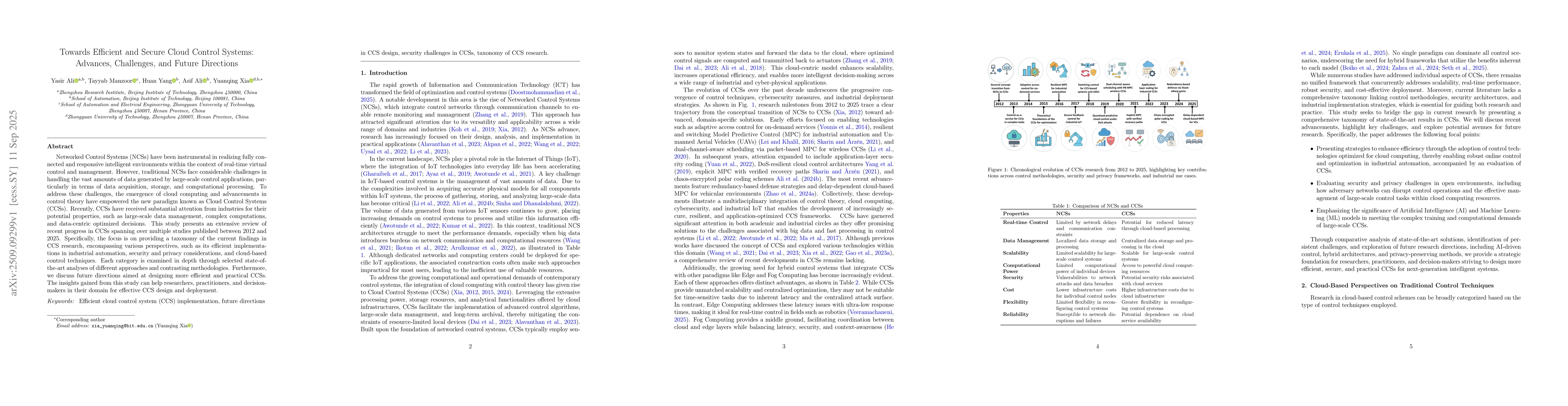 Thumbnail for Towards Efficient and Secure Cloud Control Systems: Advances,
  Challenges, and Future Directions