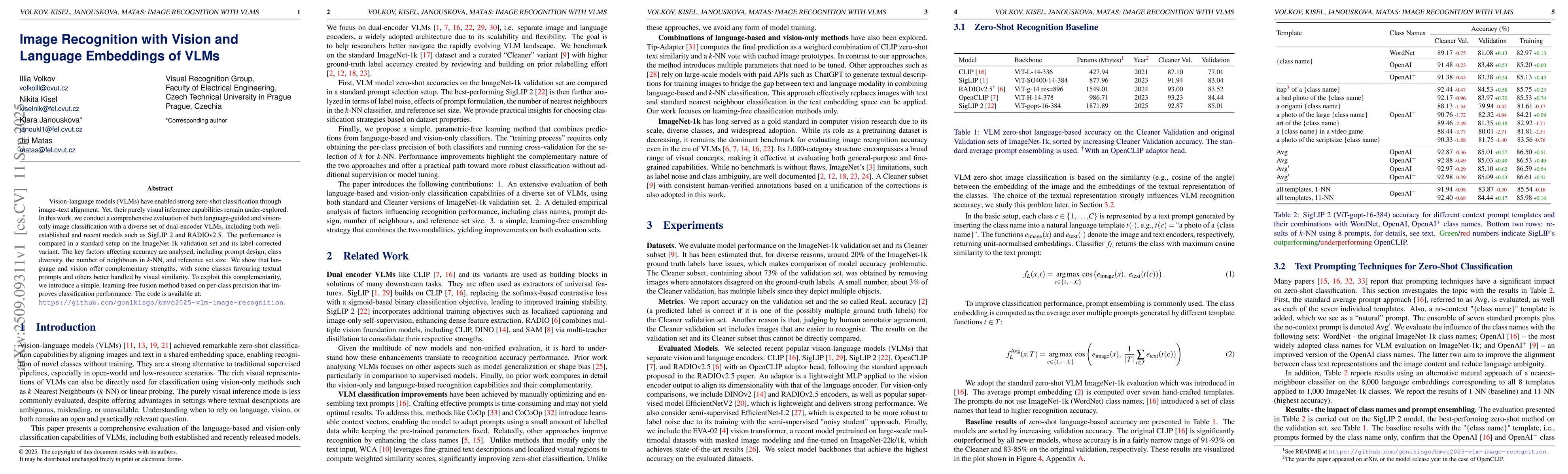 Thumbnail for Image Recognition with Vision and Language Embeddings of VLMs