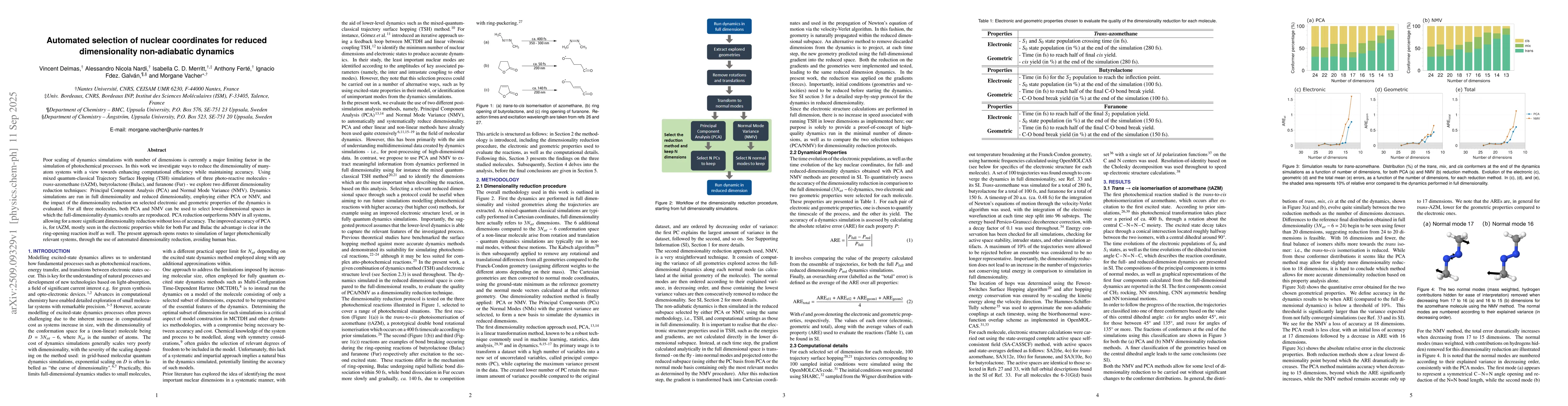 Thumbnail for Automated selection of nuclear coordinates for reduced dimensionality
  nonadiabatic dynamics