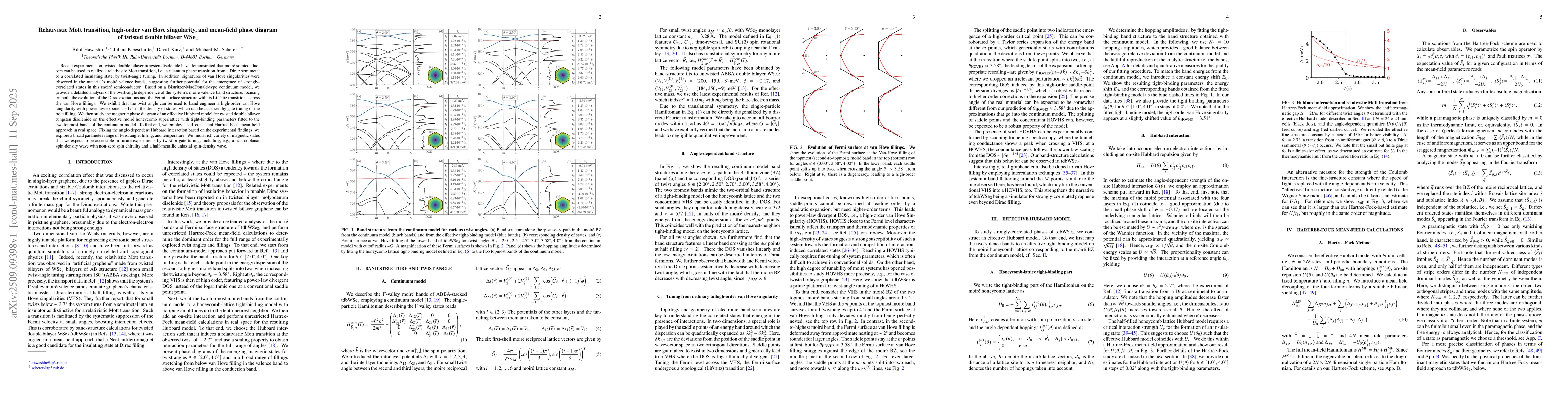 Thumbnail for Relativistic Mott transition, high-order van Hove singularity, and
  mean-field phase diagram of twisted double bilayer WSe${}_2$