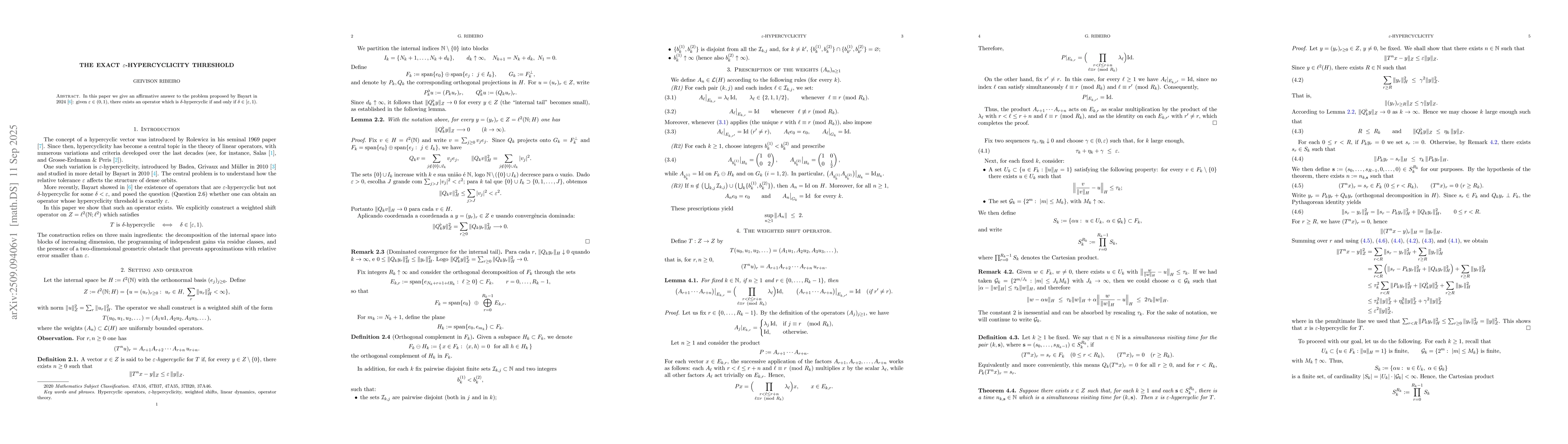 Thumbnail for The Exact $\varepsilon$-Hypercyclicity Threshold
