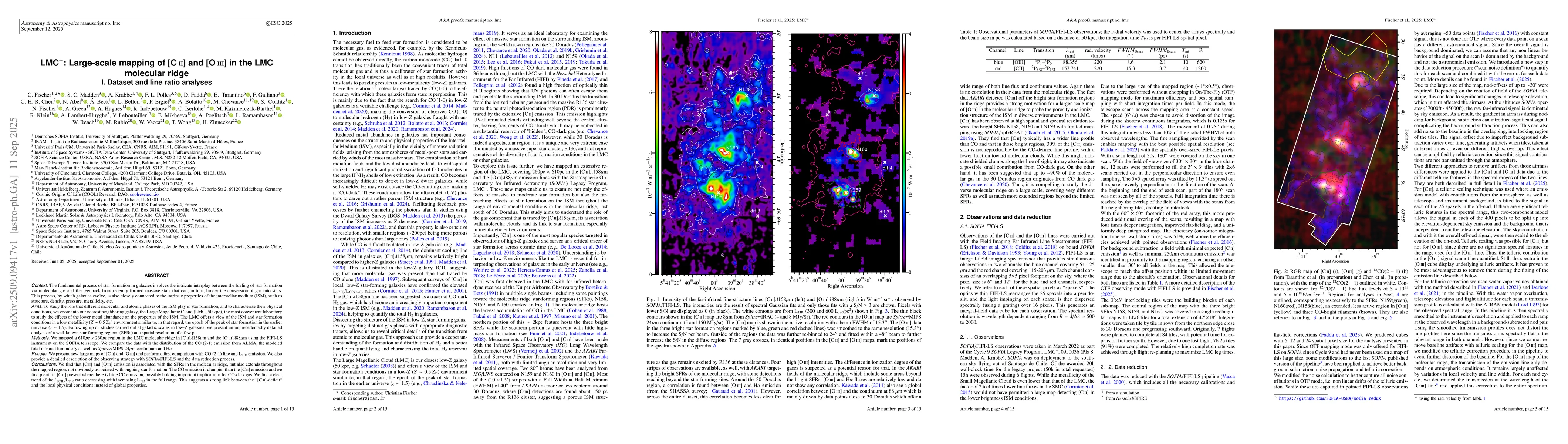 Thumbnail for LMC+: Large-scale mapping of [CII] and [OIII] in the LMC molecular
  ridge, I. Dataset and line ratio analyses