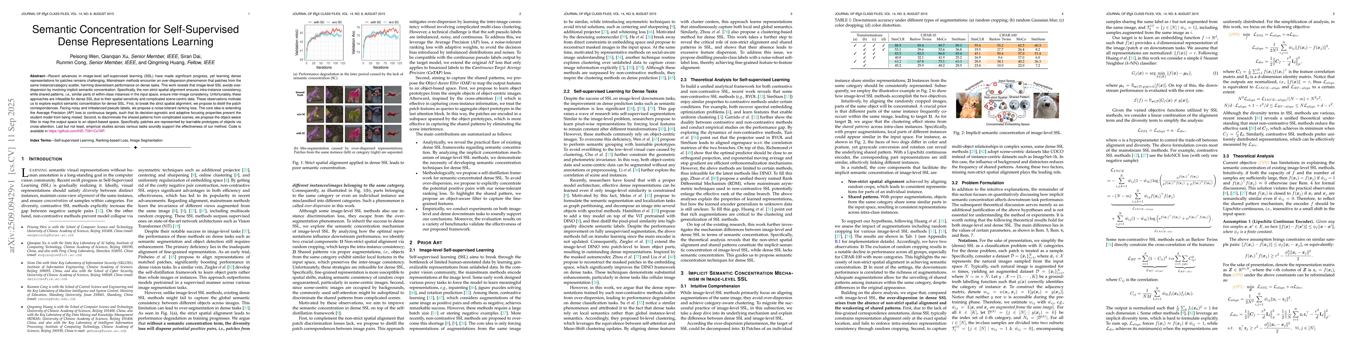 Thumbnail for Semantic Concentration for Self-Supervised Dense Representations
  Learning