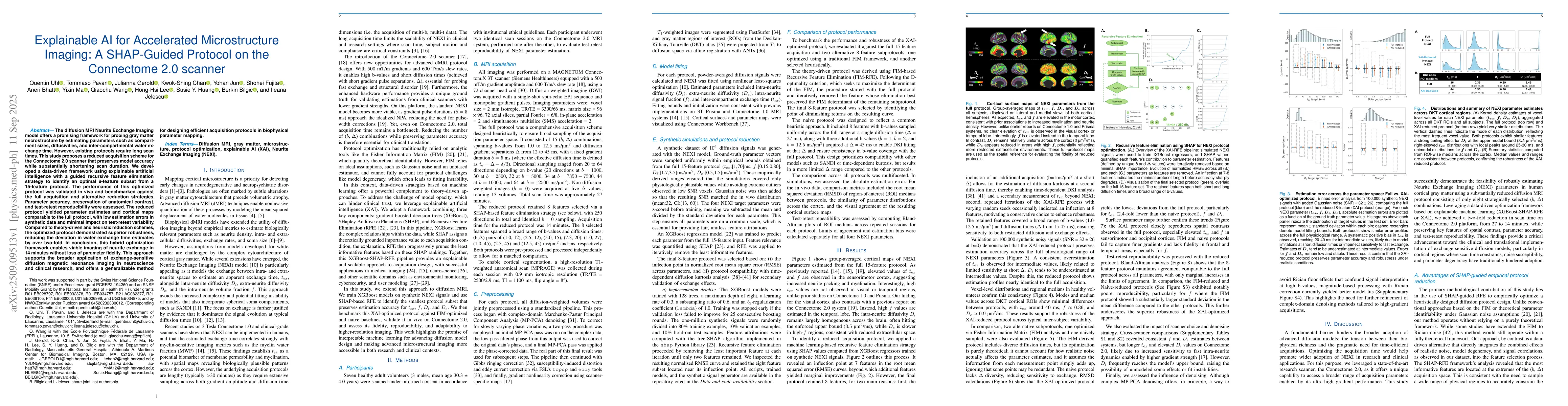 Thumbnail for Explainable AI for Accelerated Microstructure Imaging: A SHAP-Guided
  Protocol on the Connectome 2.0 scanner