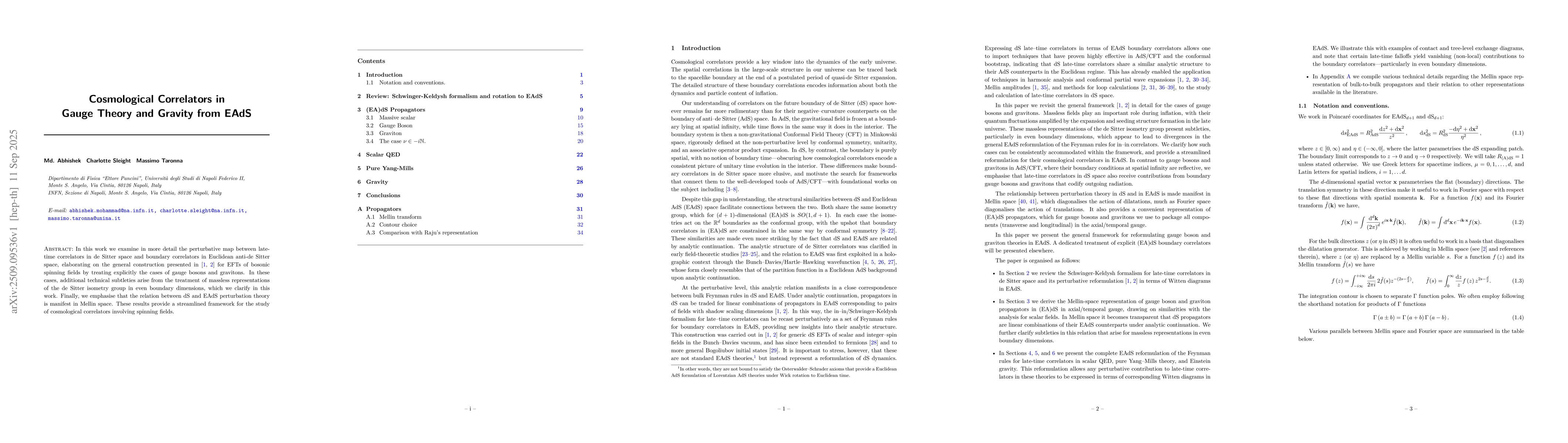 Thumbnail for Cosmological Correlators in Gauge Theory and Gravity from EAdS