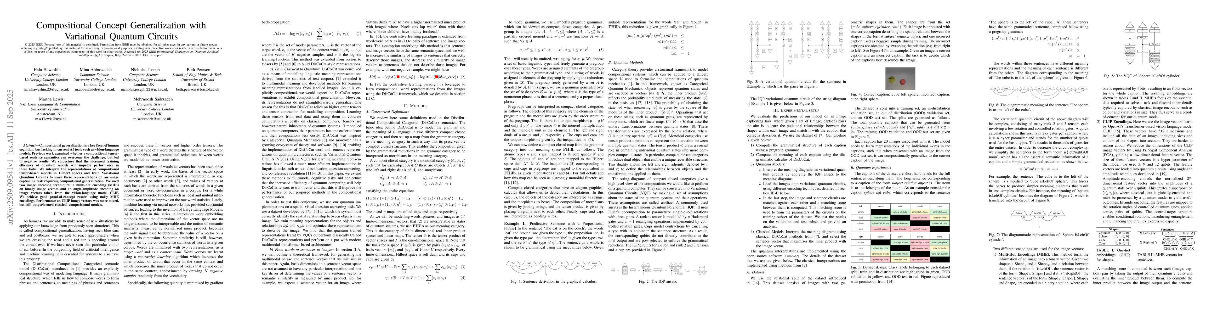 Thumbnail for Compositional Concept Generalization with Variational Quantum Circuits