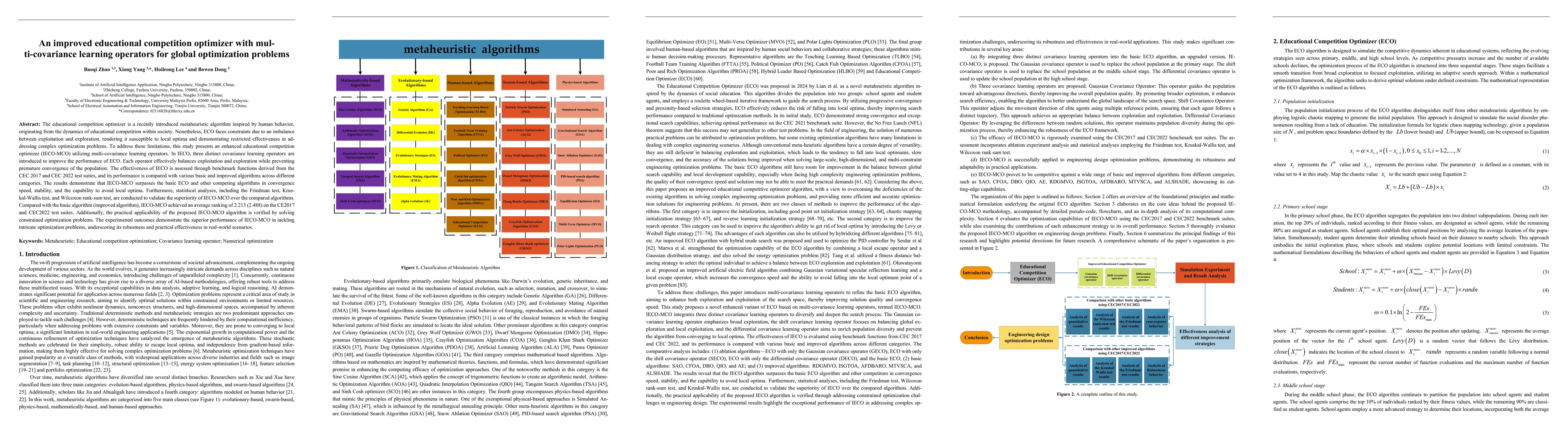 Thumbnail for An improved educational competition optimizer with multi-covariance
  learning operators for global optimization problems