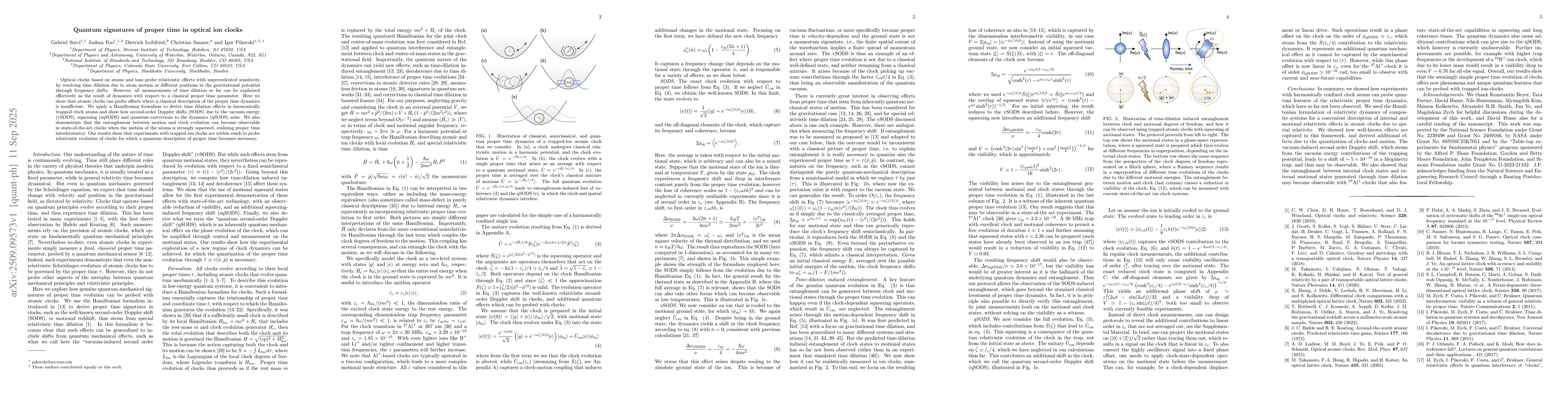 Thumbnail for Quantum signatures of proper time in optical ion clocks