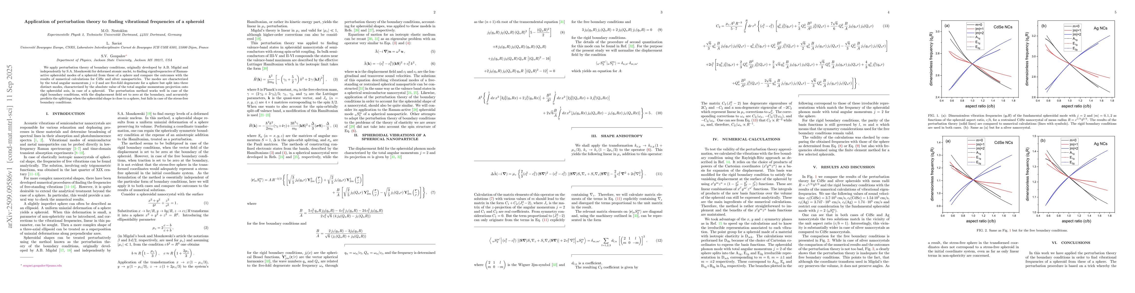 Thumbnail for Application of perturbation theory to finding vibrational frequencies of
  a spheroid