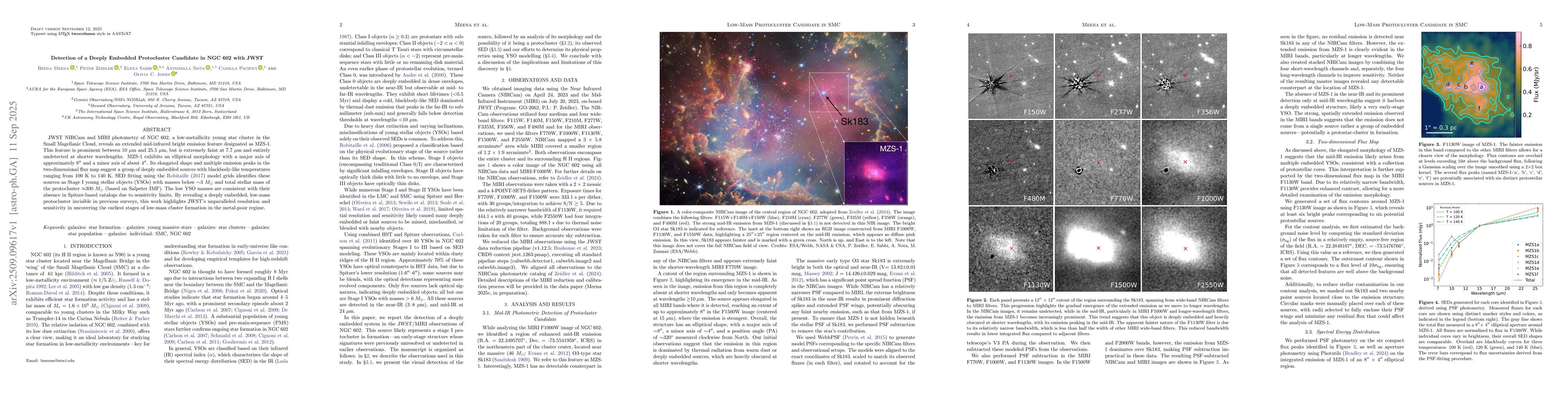 Thumbnail for Detection of a Deeply Embedded Protocluster Candidate in NGC 602 with
  JWST