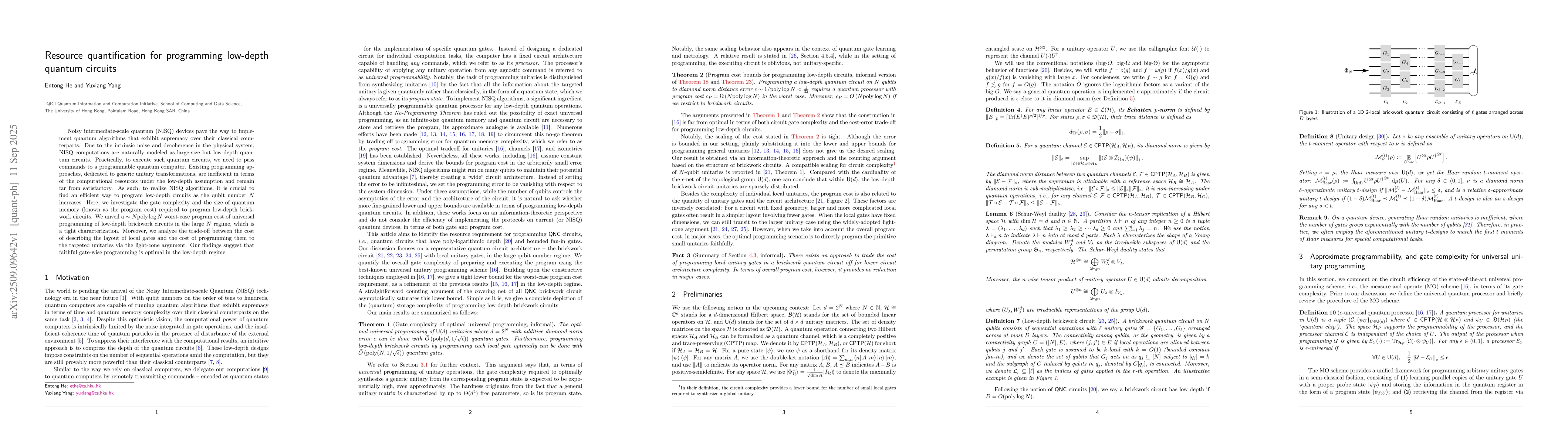 Thumbnail for Resource quantification for programming low-depth quantum circuits