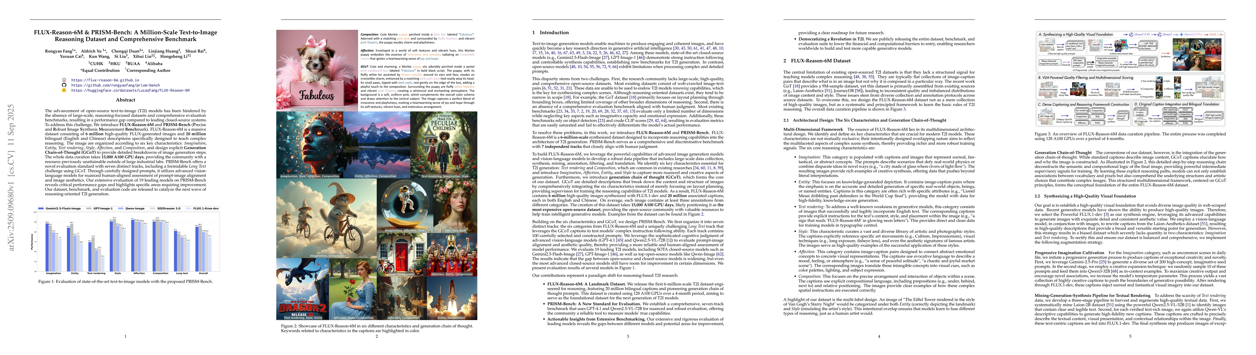 Thumbnail for FLUX-Reason-6M & PRISM-Bench: A Million-Scale Text-to-Image Reasoning
  Dataset and Comprehensive Benchmark