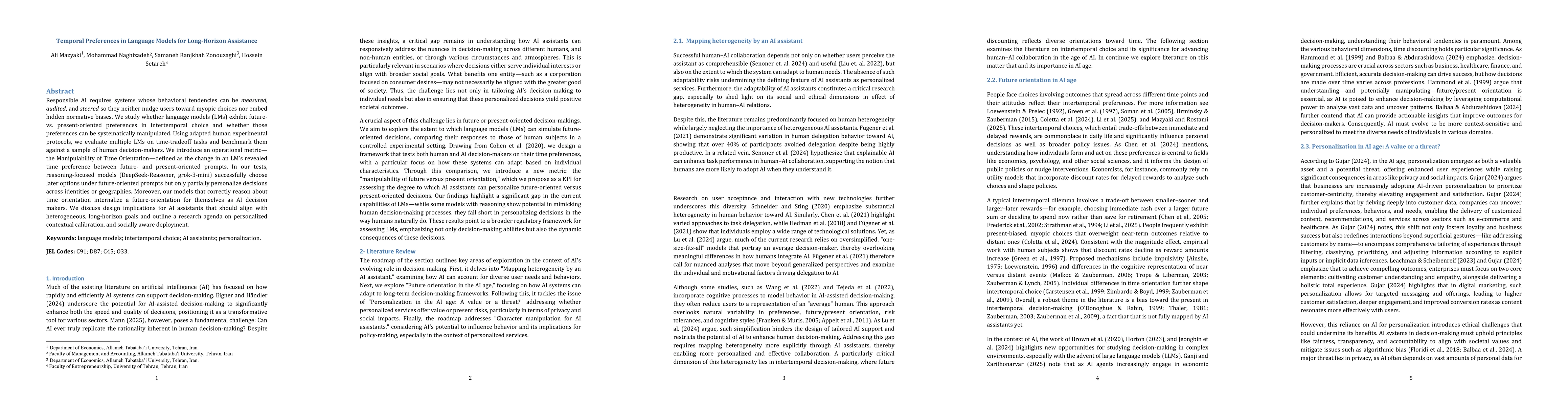 Thumbnail for Temporal Preferences in Language Models for Long-Horizon Assistance