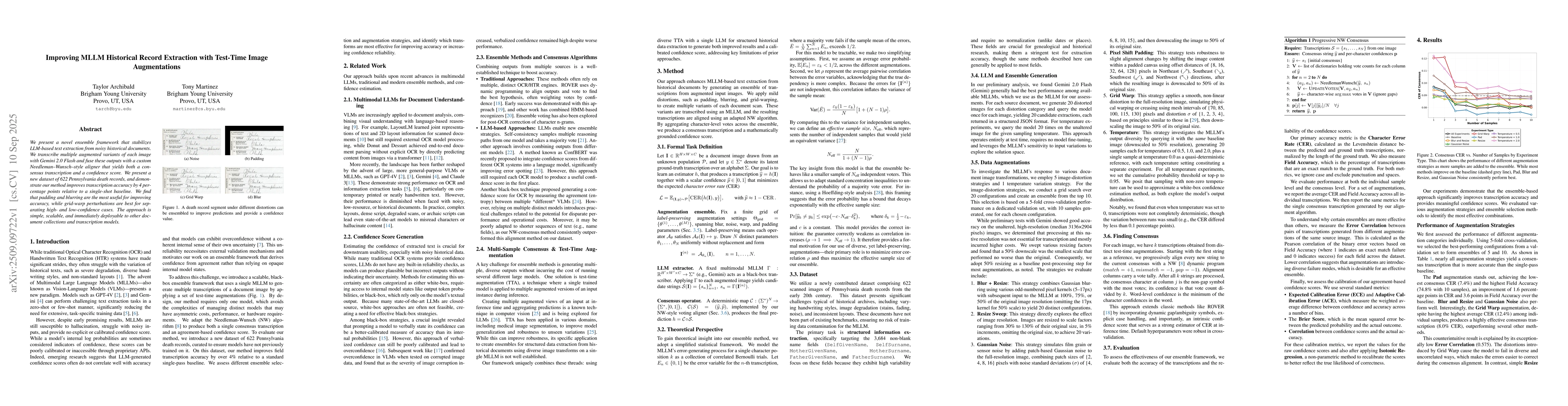 Thumbnail for Improving MLLM Historical Record Extraction with Test-Time Image