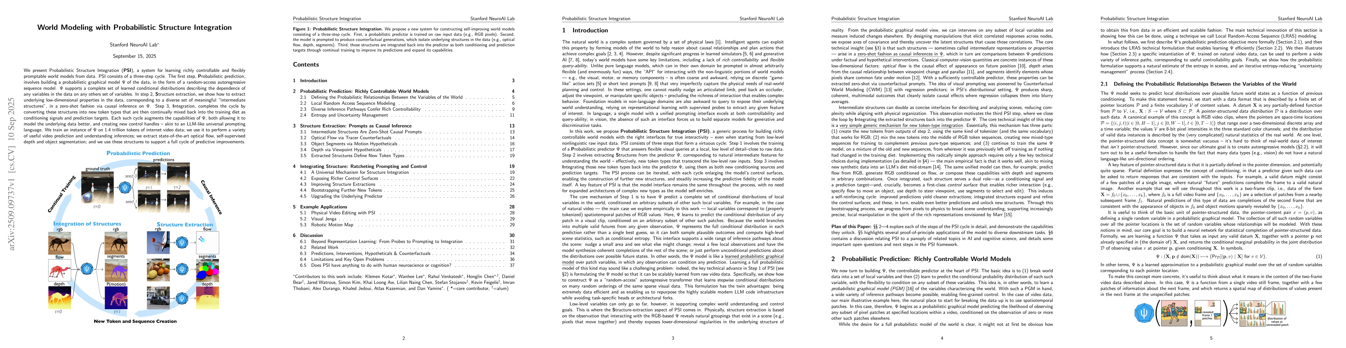 Thumbnail for World Modeling with Probabilistic Structure Integration