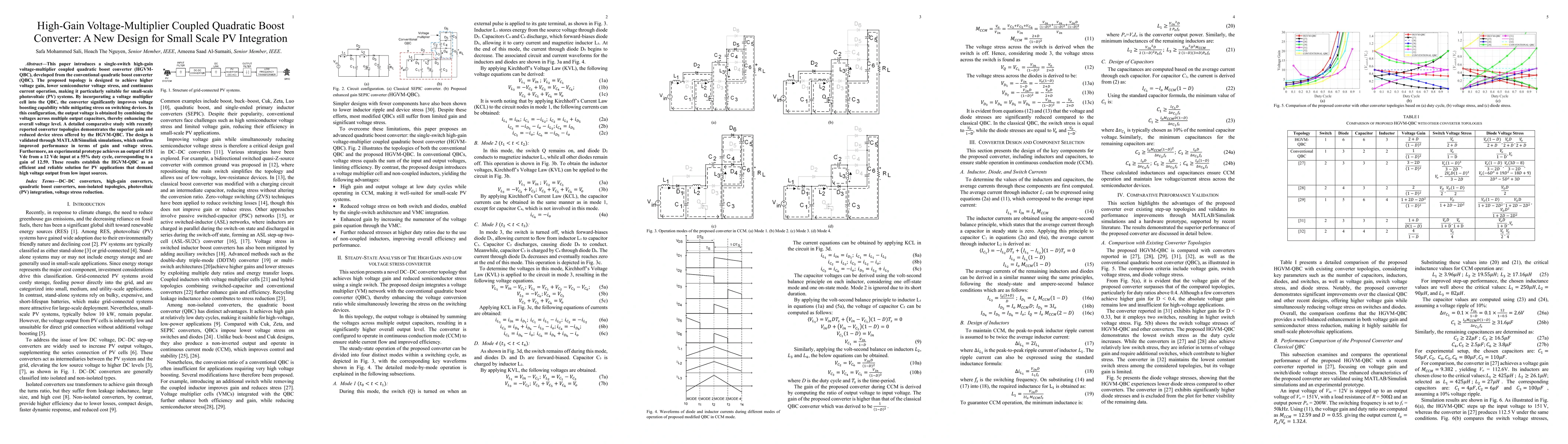 Thumbnail for High-Gain Voltage-Multiplier Coupled Quadratic Boost Converter: A New
  Design for Small Scale PV Integration