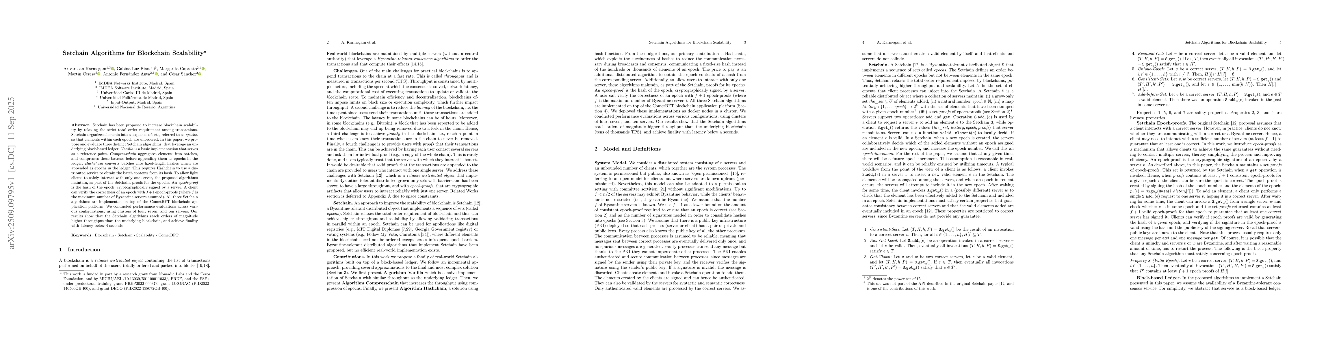 Thumbnail for Setchain Algorithms for Blockchain Scalability