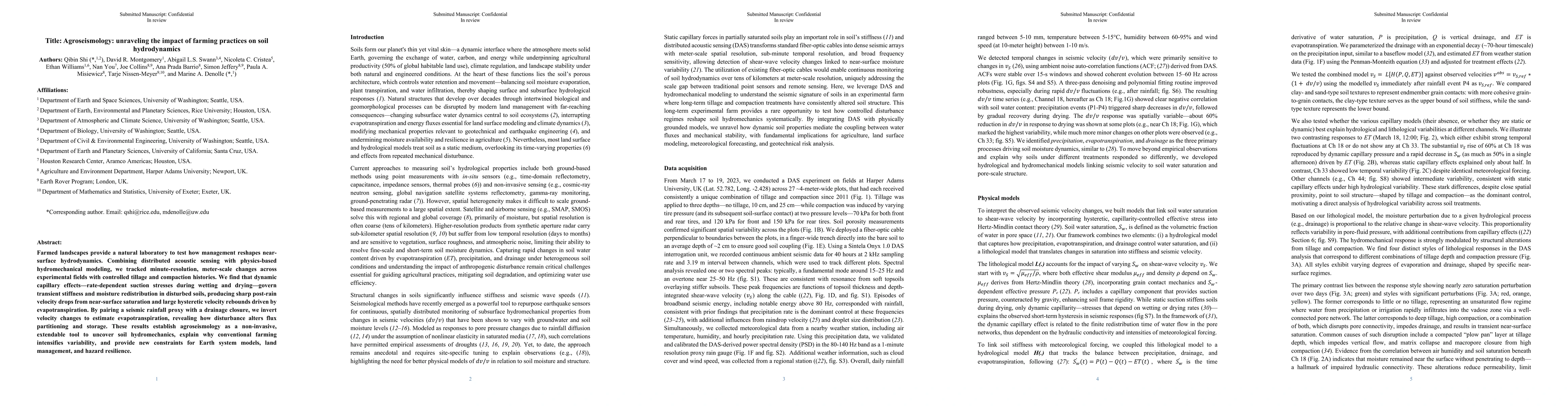 Thumbnail for Agroseismology: unraveling the impact of farming practices on soil
  hydrodynamics