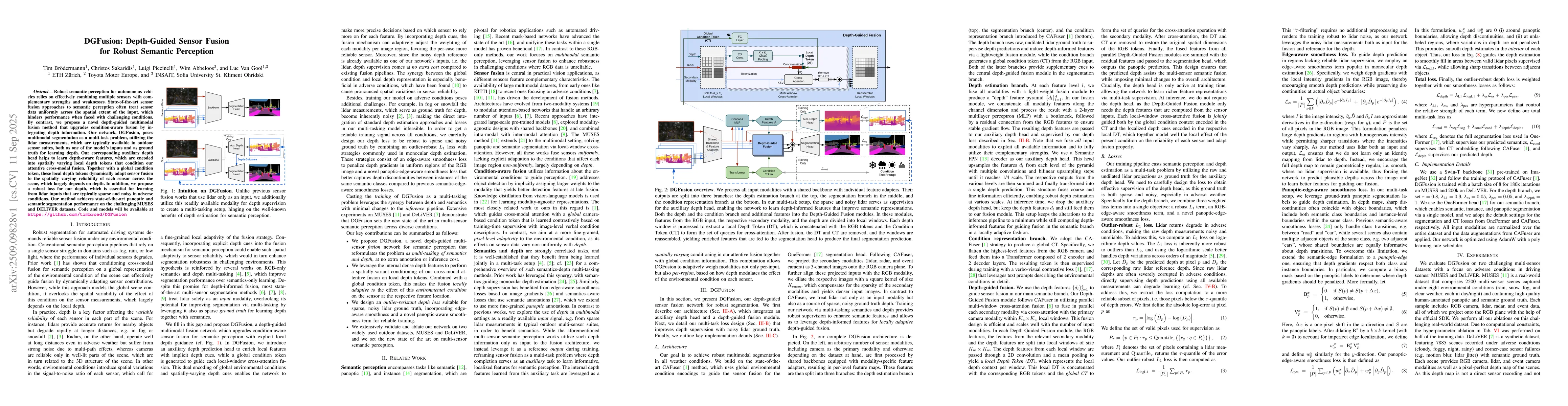 Thumbnail for DGFusion: Depth-Guided Sensor Fusion for Robust Semantic Perception