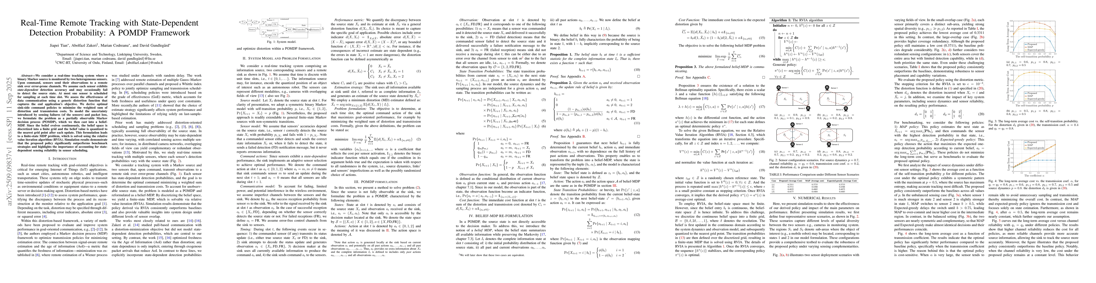 Thumbnail for Real-Time Remote Tracking with State-Dependent Detection Probability: A
  POMDP Framework