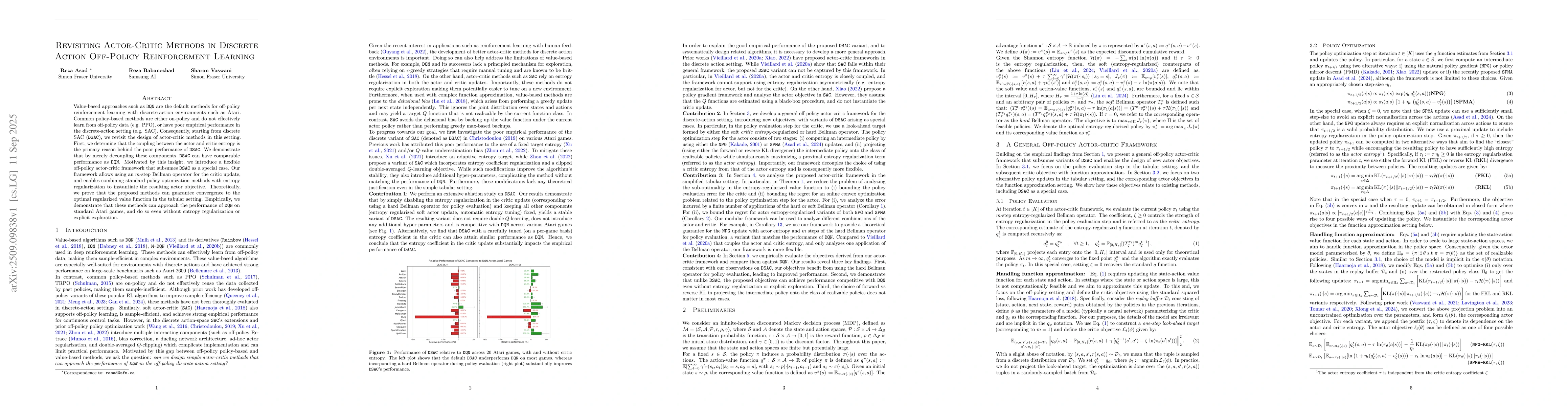 Thumbnail for Revisiting Actor-Critic Methods in Discrete Action Off-Policy
  Reinforcement Learning