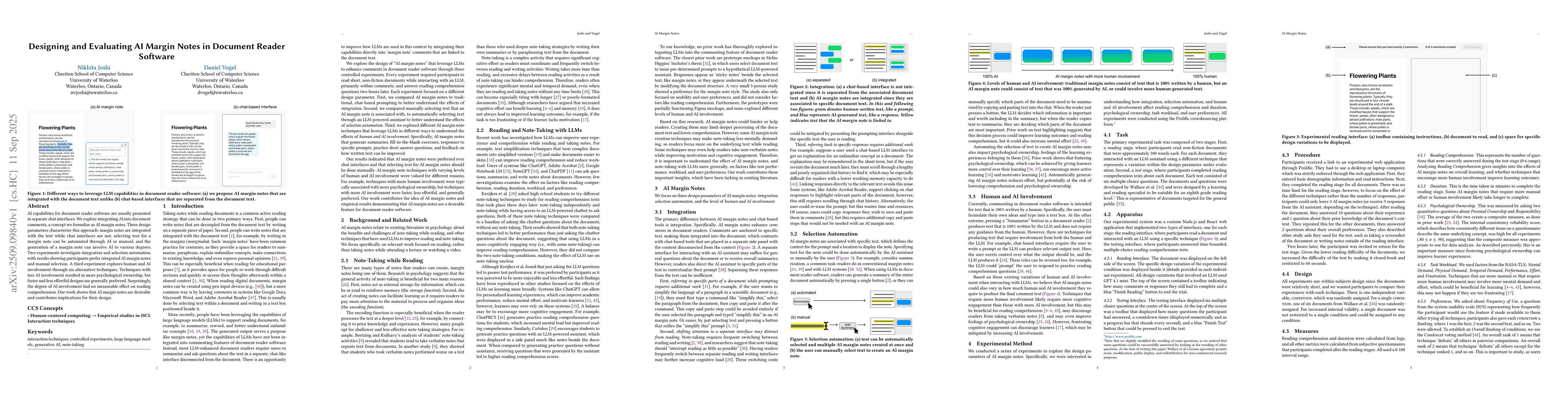 Thumbnail for Designing and Evaluating AI Margin Notes in Document Reader Software