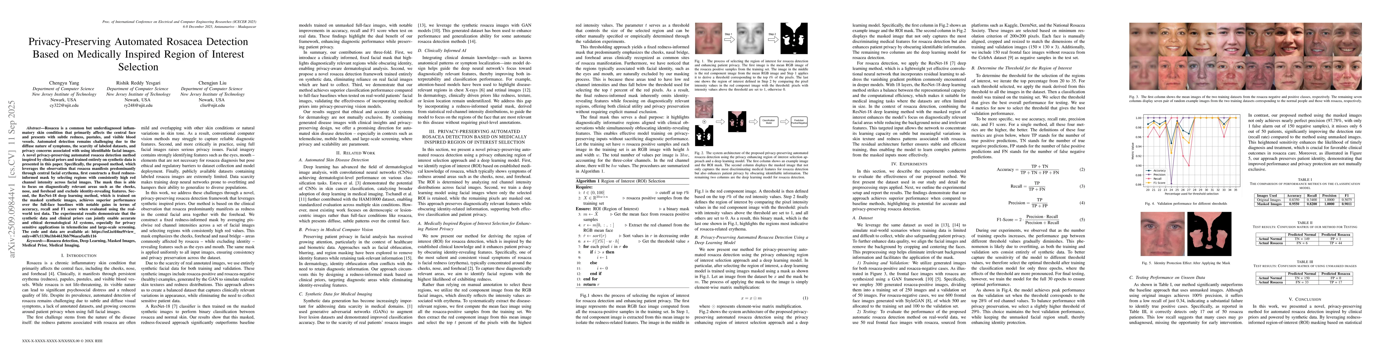 Thumbnail for Privacy-Preserving Automated Rosacea Detection Based on Medically
  Inspired Region of Interest Selection