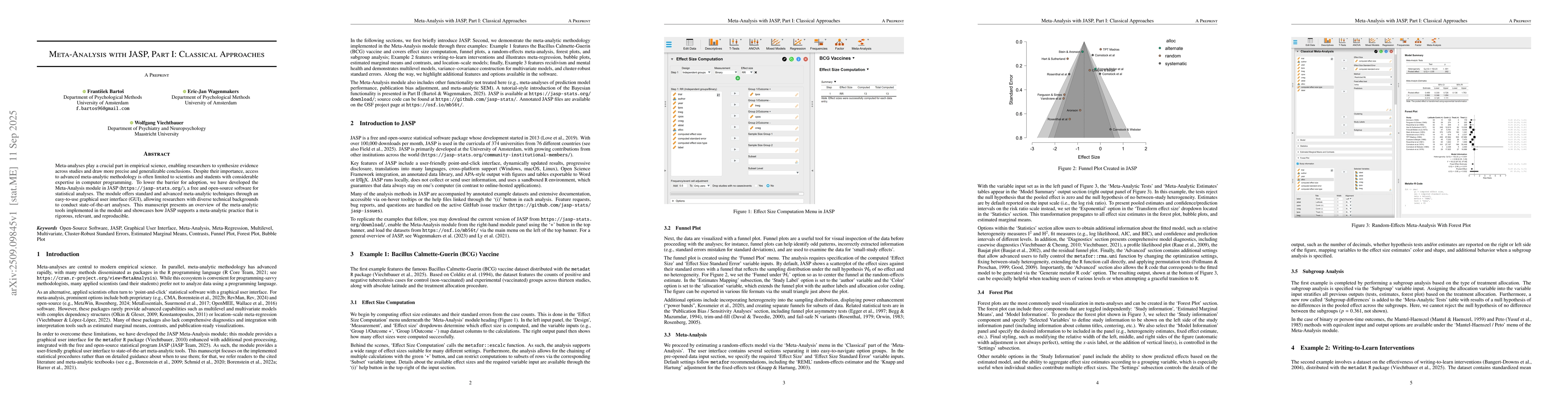 Thumbnail for Meta-Analysis with JASP, Part I: Classical Approaches