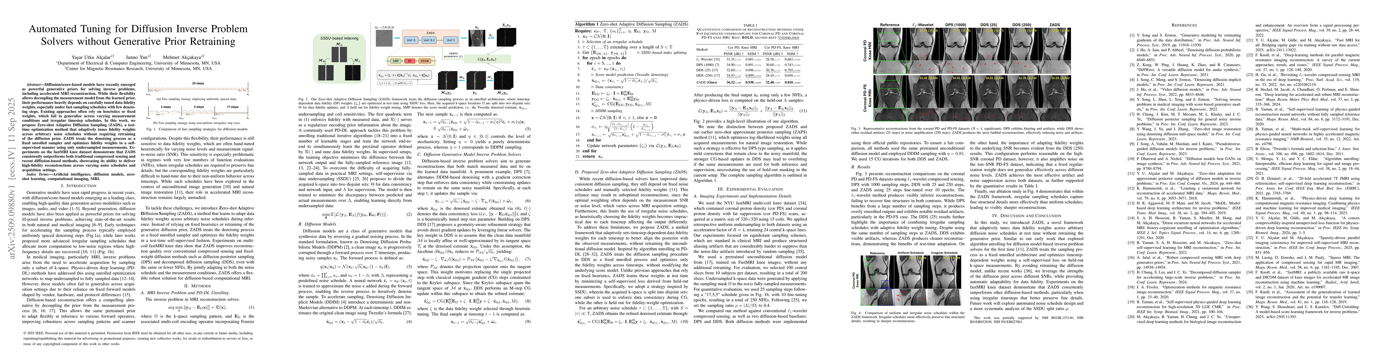 Thumbnail for Automated Tuning for Diffusion Inverse Problem Solvers without
  Generative Prior Retraining