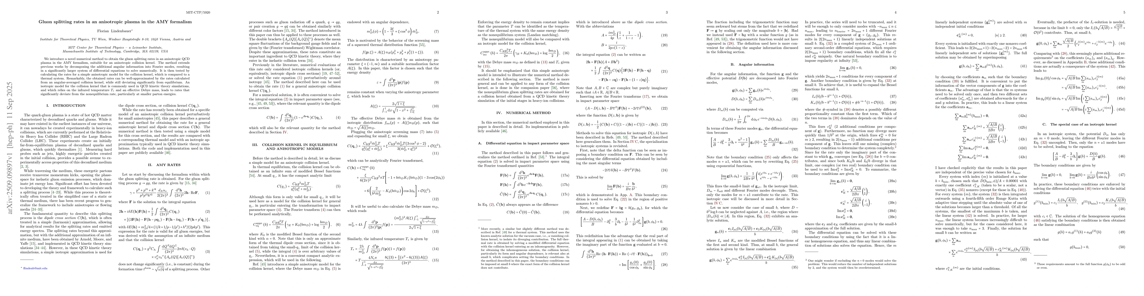 Thumbnail for Gluon splitting rates in an anisotropic plasma in the AMY formalism