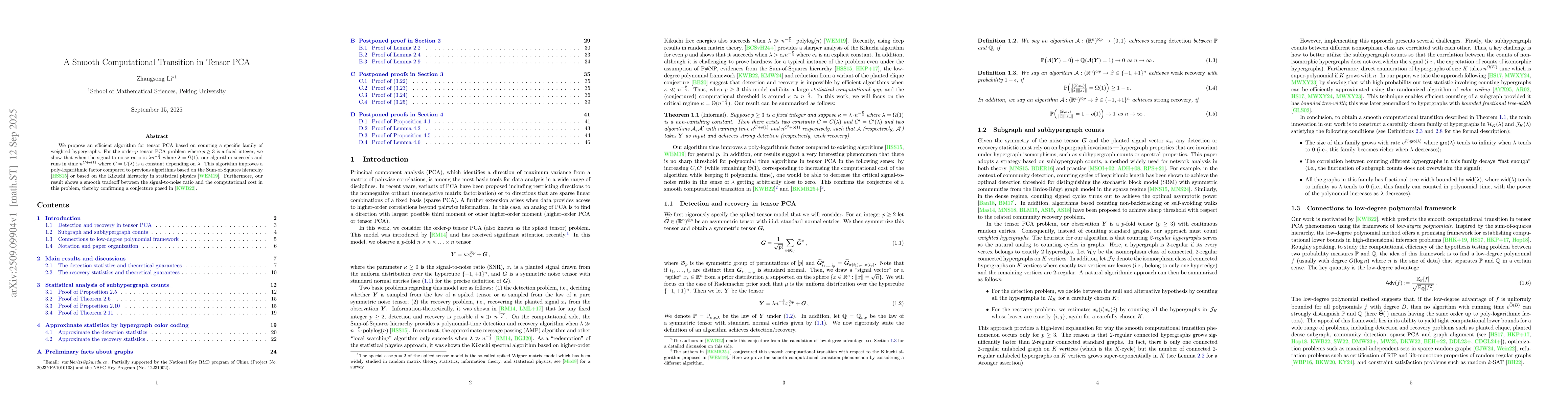 Thumbnail for A Smooth Computational Transition in Tensor PCA
