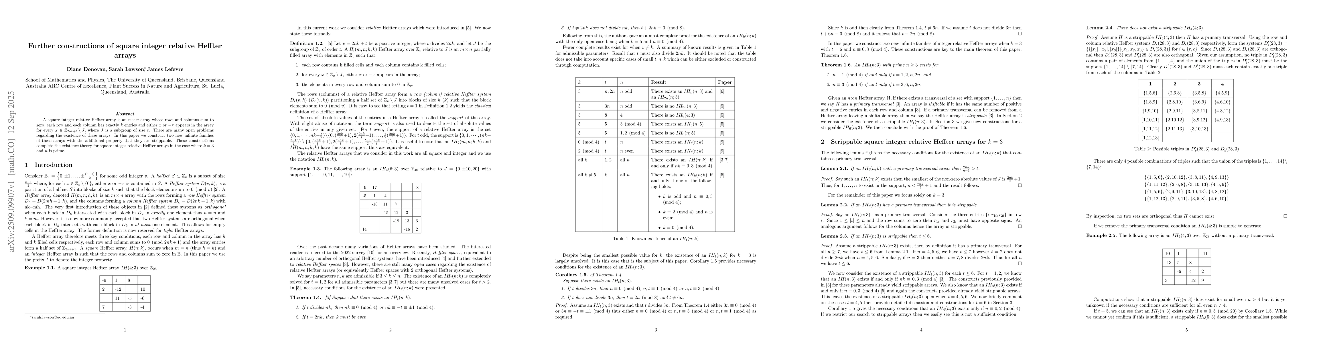 Thumbnail for Further constructions of square integer relative Heffter arrays