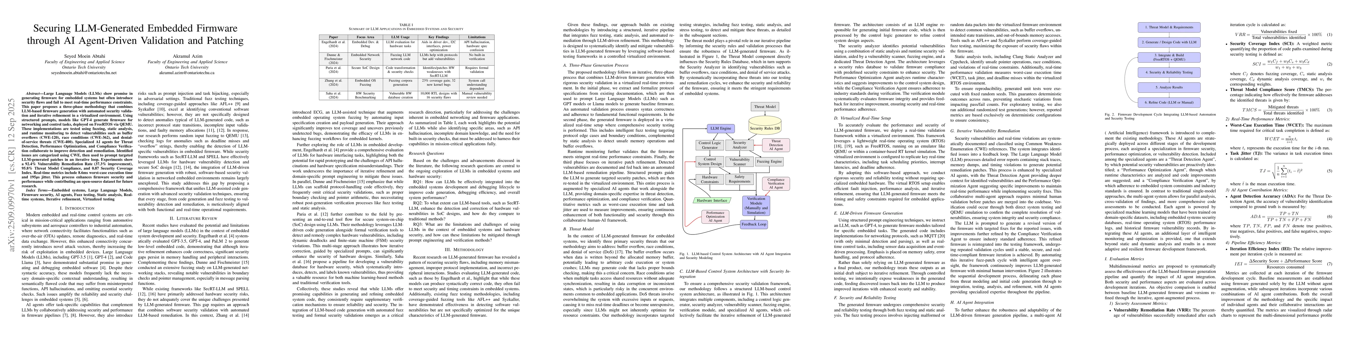 Thumbnail for Securing LLM-Generated Embedded Firmware through AI Agent-Driven
  Validation and Patching