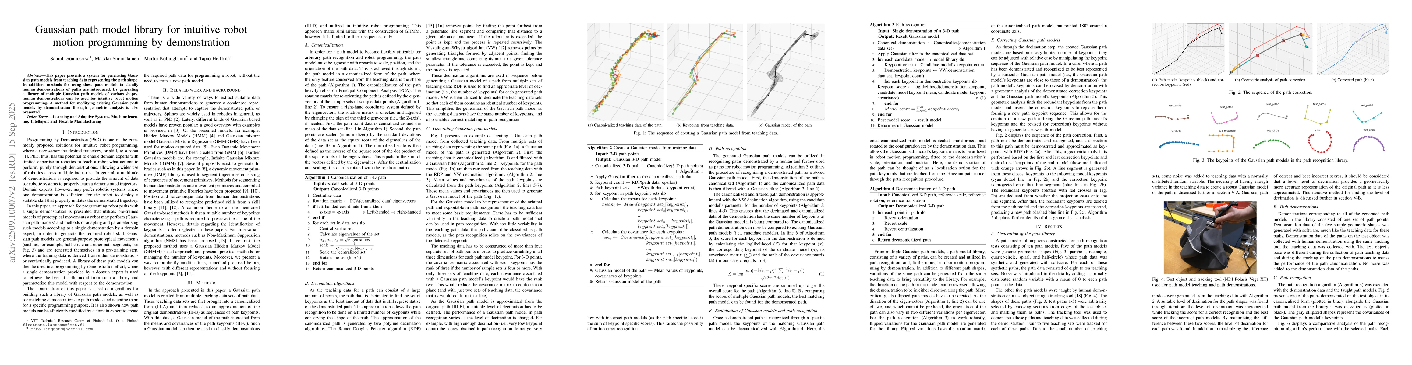 Thumbnail for Gaussian path model library for intuitive robot motion programming by
  demonstration