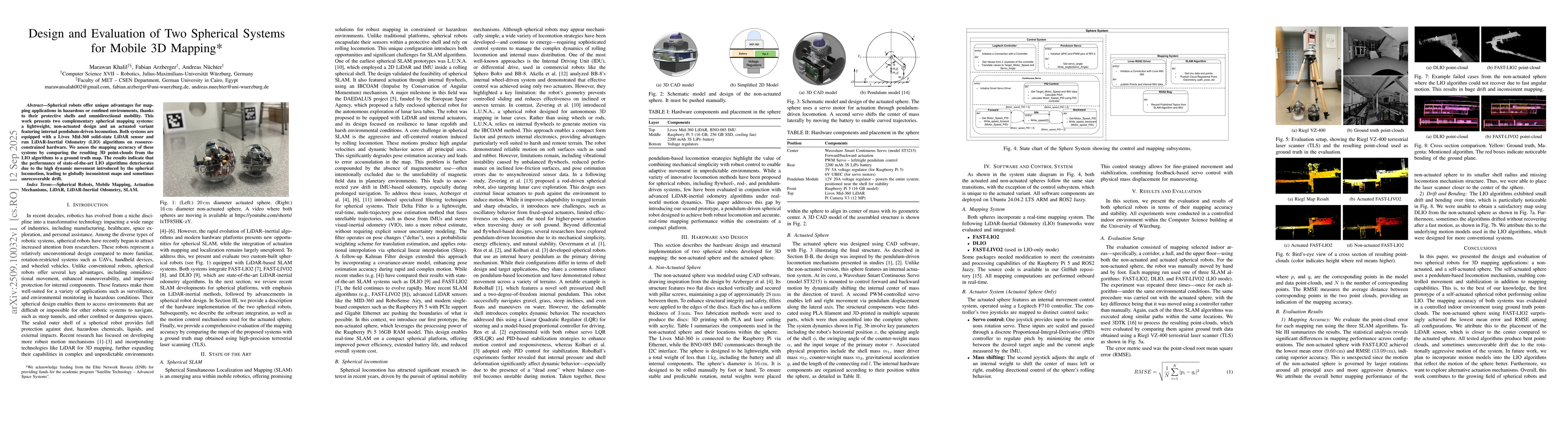Thumbnail for Design and Evaluation of Two Spherical Systems for Mobile 3D Mapping