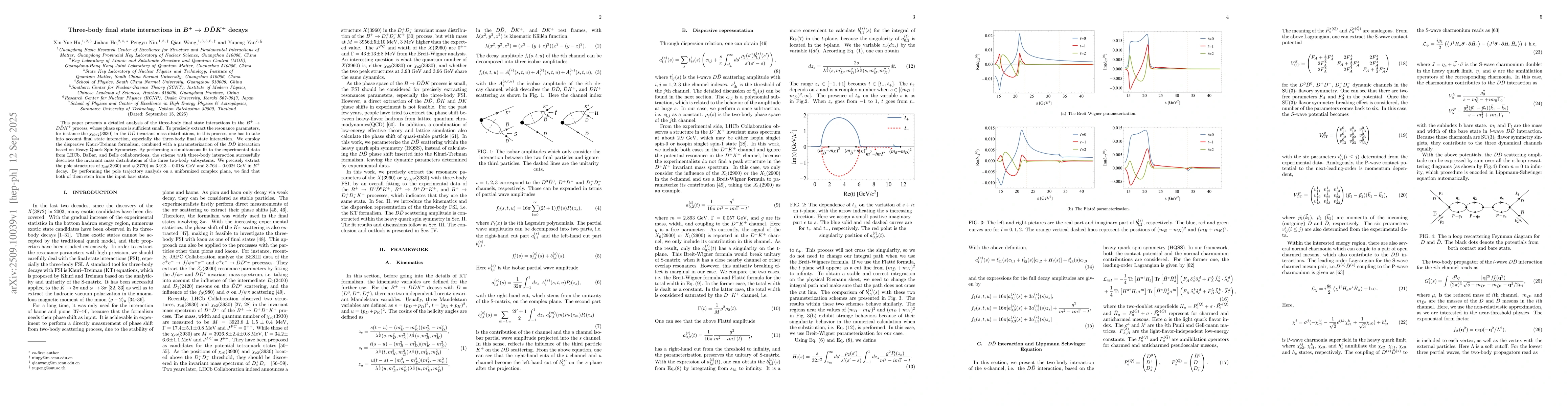 Thumbnail for Three-body final state interactions in $B^+\to D\bar{D}K^+$ decays