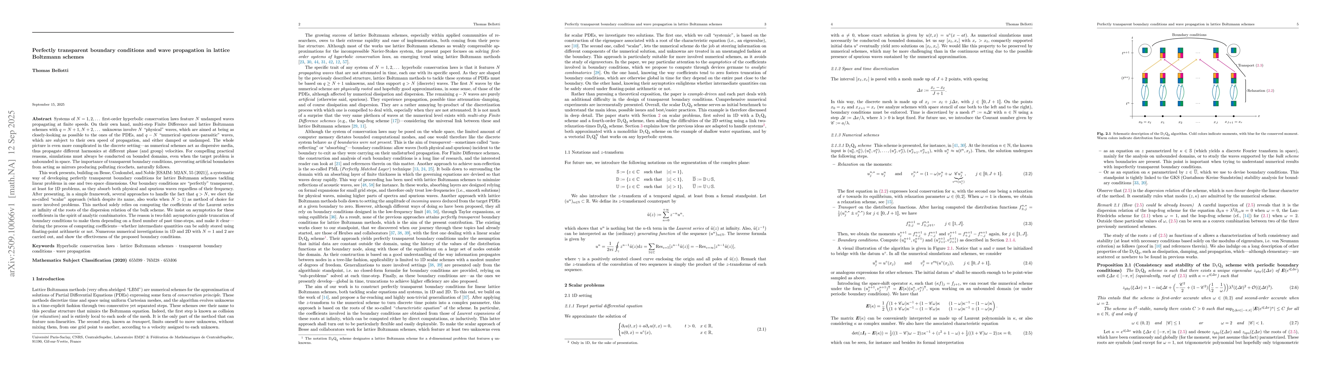 Thumbnail for Perfectly transparent boundary conditions and wave propagation in
  lattice Boltzmann schemes