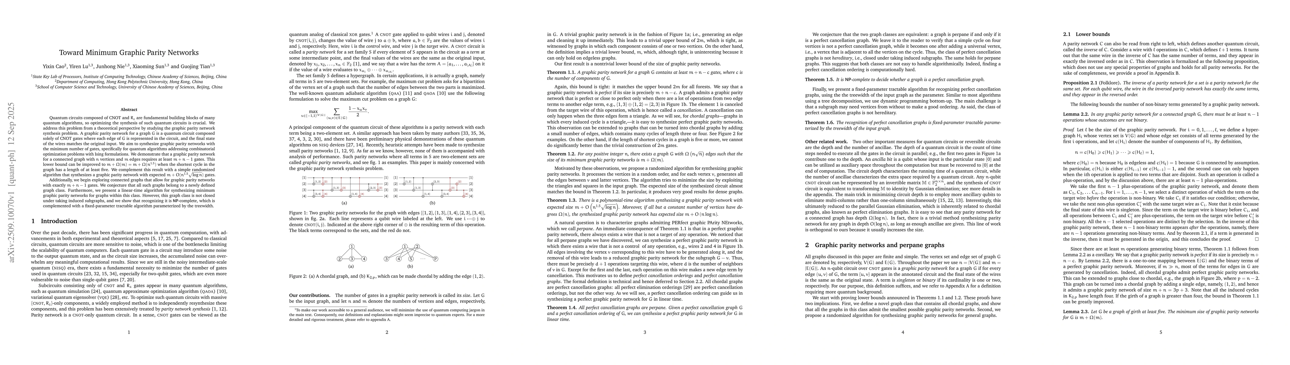 Thumbnail for Toward Minimum Graphic Parity Networks