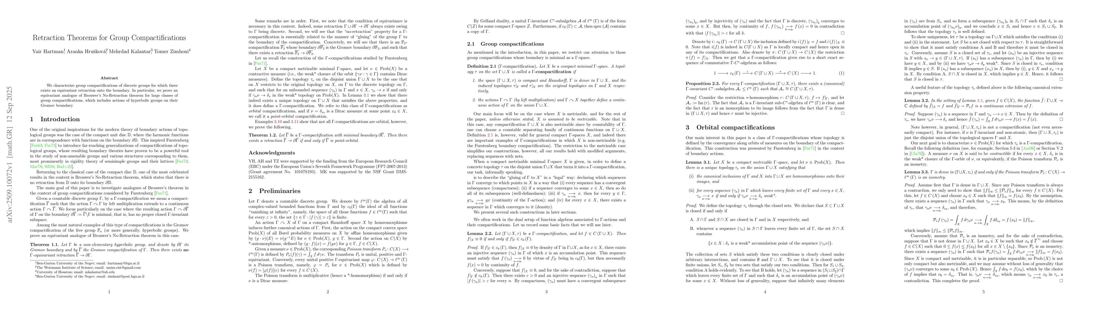Thumbnail for Retraction Theorems for Group Compactifications