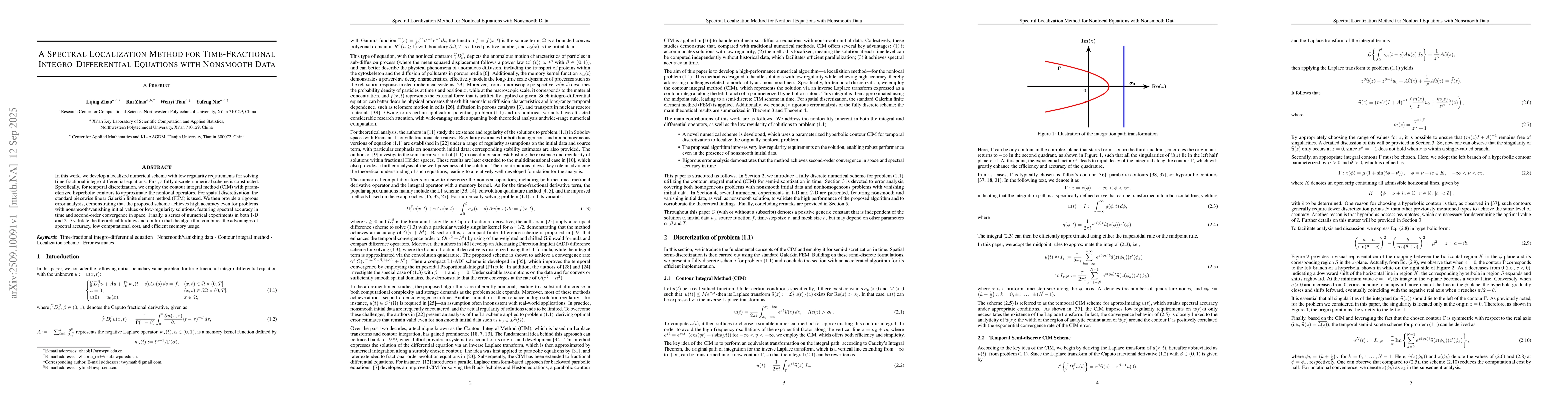 Thumbnail for A Spectral Localization Method for Time-Fractional Integro-Differential
  Equations with Nonsmooth Data