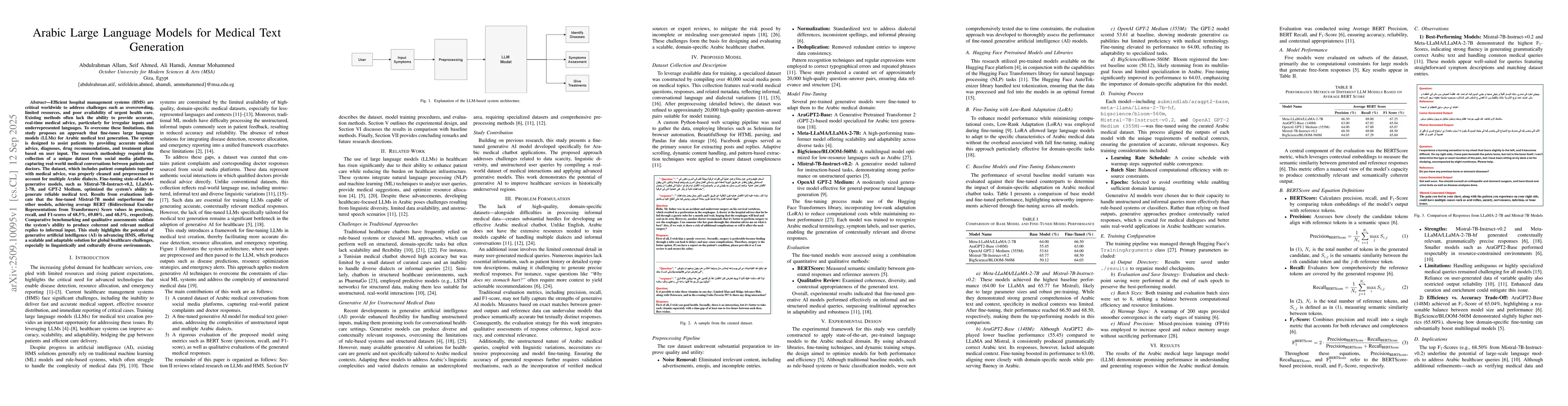 Thumbnail for Arabic Large Language Models for Medical Text Generation