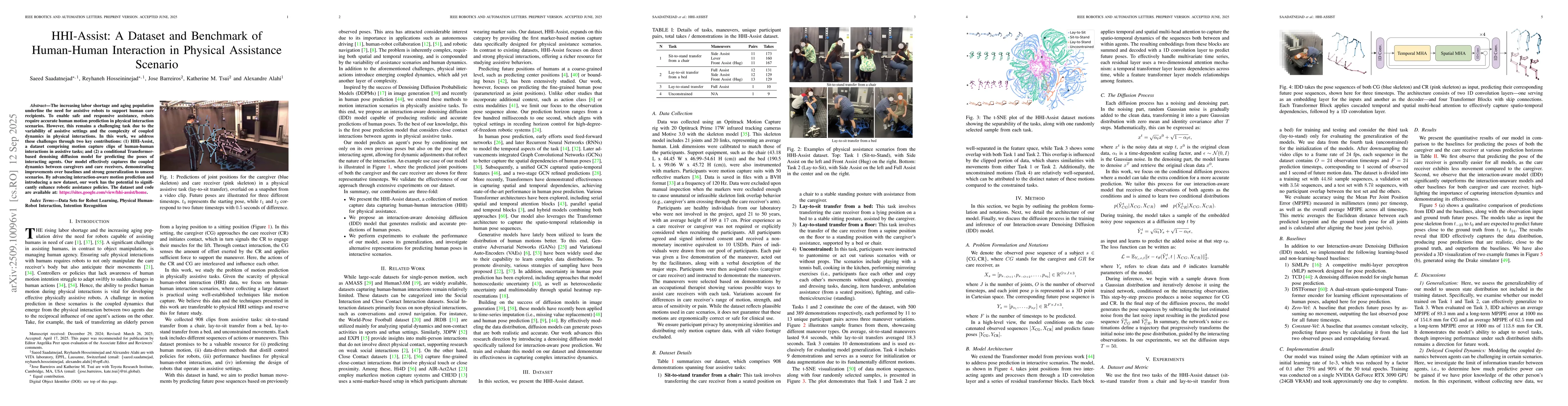 Thumbnail for HHI-Assist: A Dataset and Benchmark of Human-Human Interaction in
  Physical Assistance Scenario
