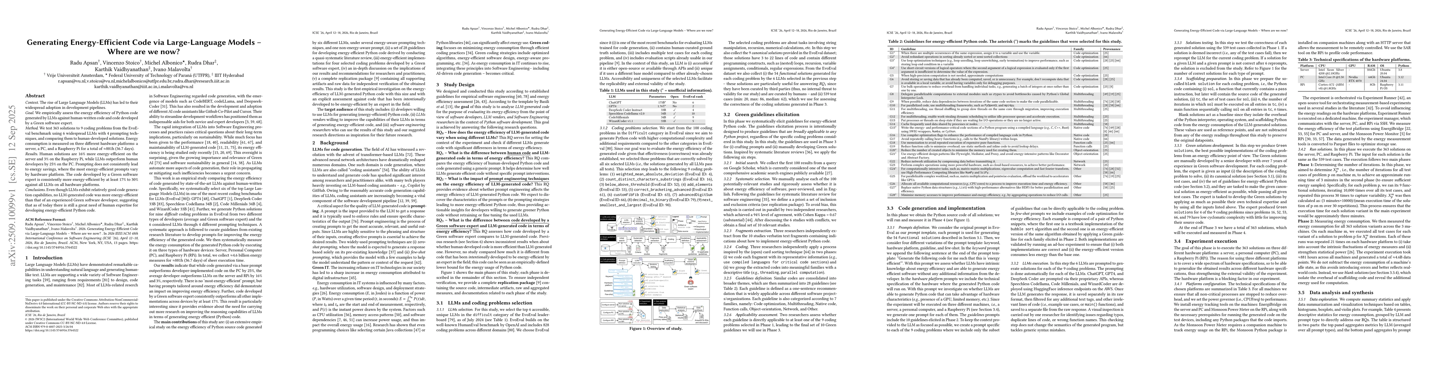 Thumbnail for Generating Energy-Efficient Code via Large-Language Models -- Where are
  we now?
